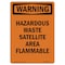 Signmission OSHA Warning Sign, 14" H, 10" W, Aluminum, Hazardous Waste Satellite Area Flammable, Portrait OS-WS-A-1014-V-13228 - alternate 1